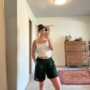 lululemon athletica Deep Green Mesh Athletic Shorts